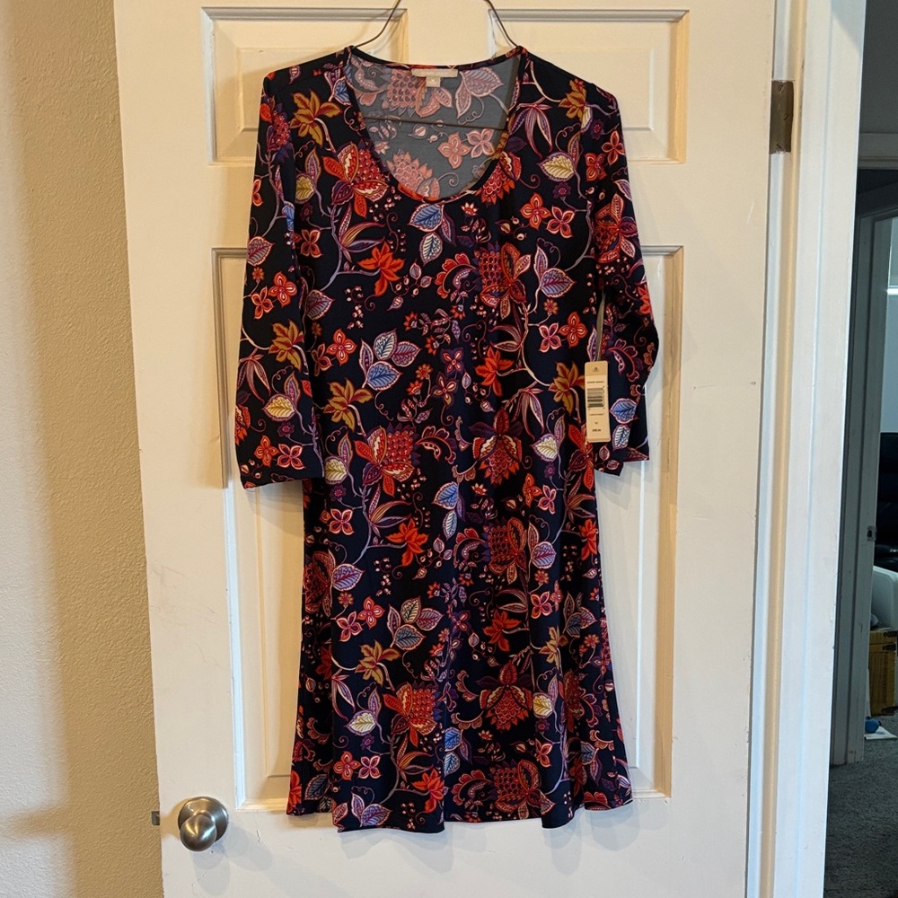 Sunny Leigh Multicolor Floral Long Sleeve Dress